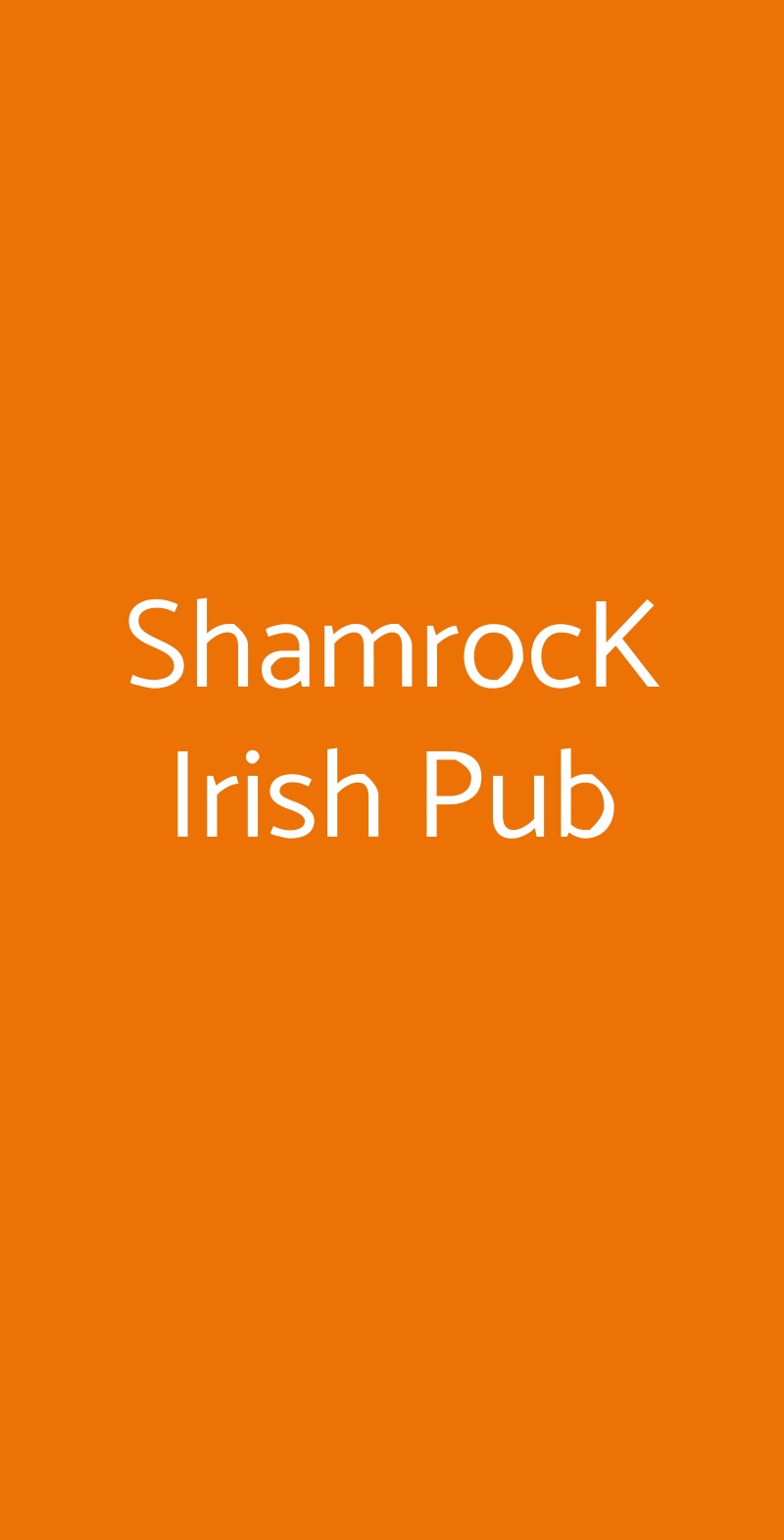 ShamrocK Irish Pub Bronte menù 1 pagina