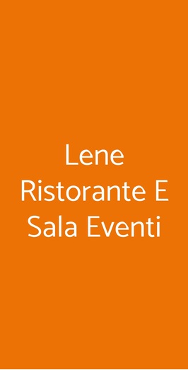 Lene Ristorante E Sala Eventi, Catania