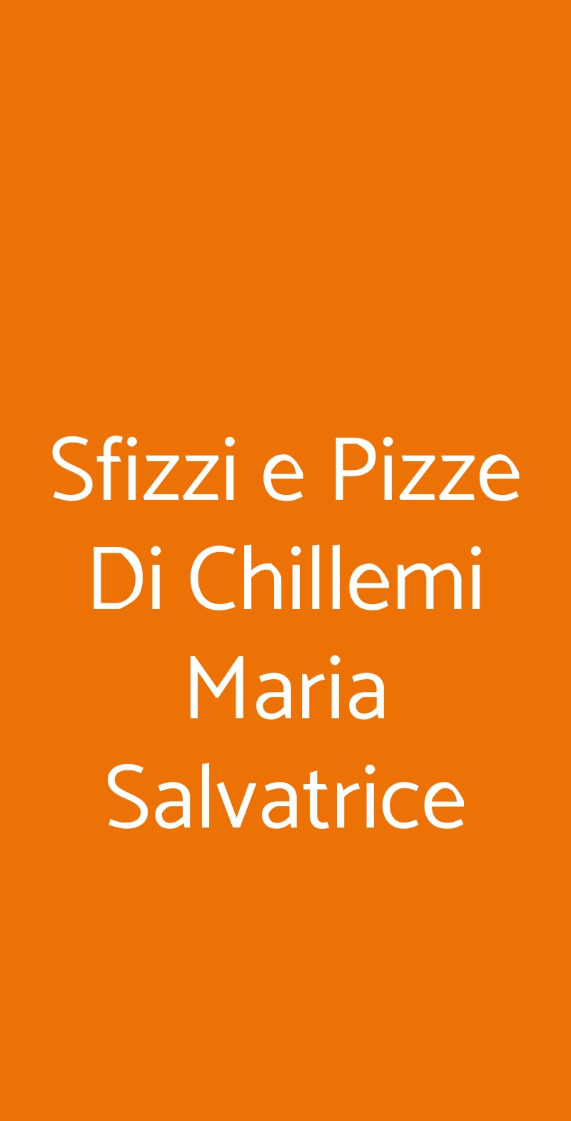 Sfizzi e Pizze Di Chillemi Maria Salvatrice Gravina di Catania menù 1 pagina