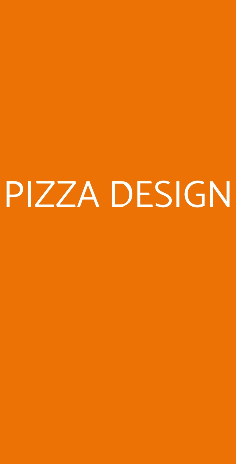 PIZZA DESIGN Catania menù 1 pagina