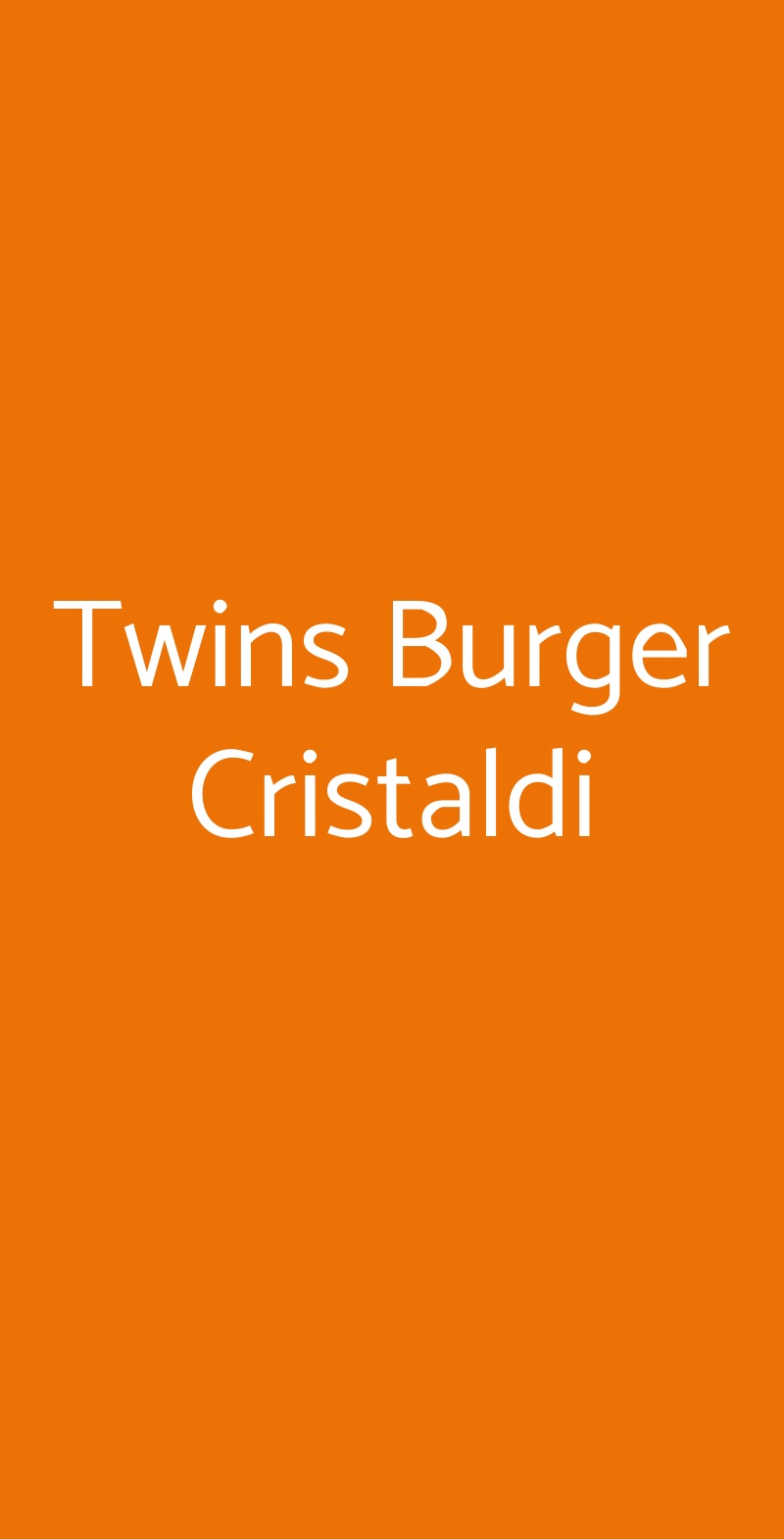 Twins Burger Cristaldi Catania menù 1 pagina