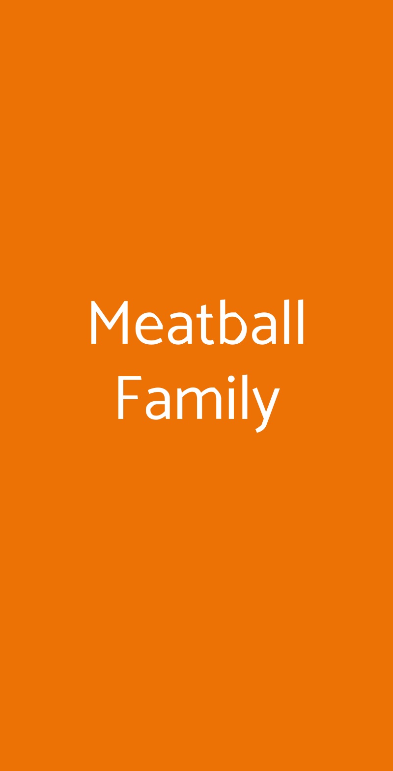 Meatball Family Milano menù 1 pagina