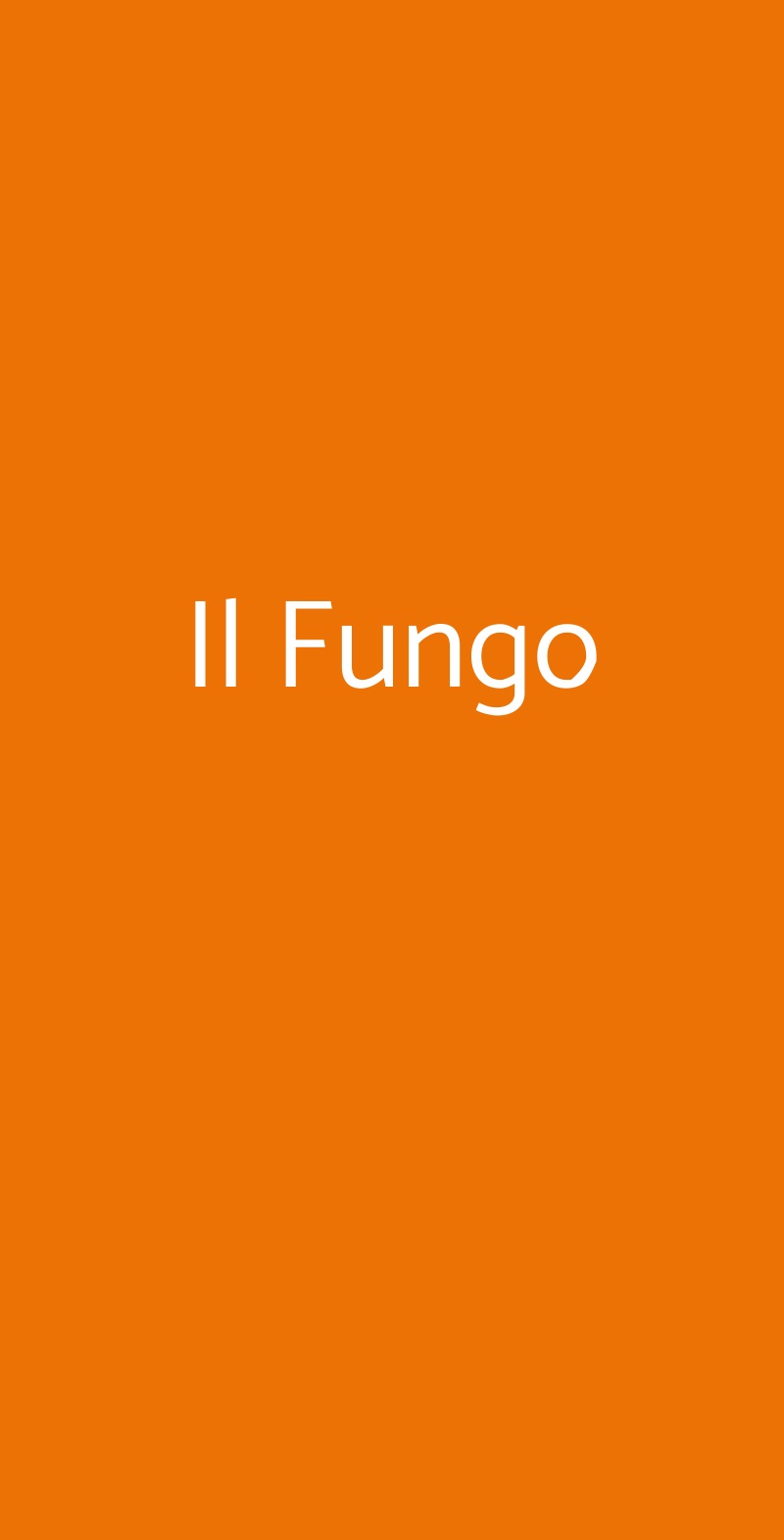 Il Fungo Roma menù 1 pagina