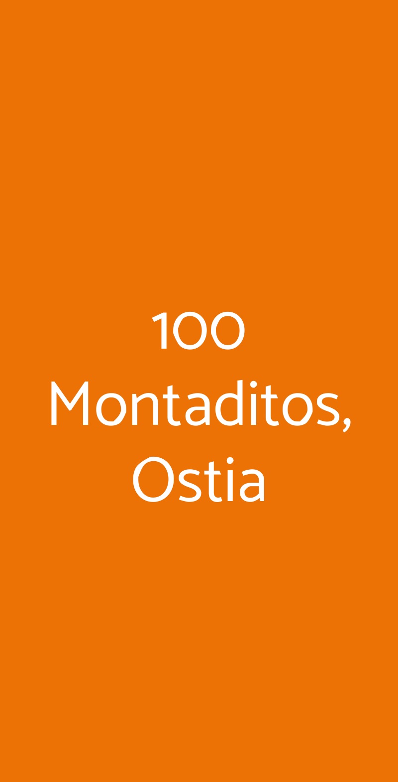 100 Montaditos, Ostia Roma menù 1 pagina
