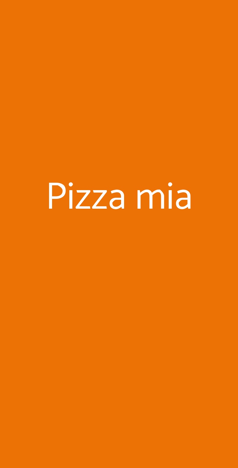 Pizza mia Catania menù 1 pagina