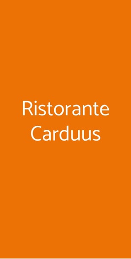 Ristorante Carduus, San Vero Milis