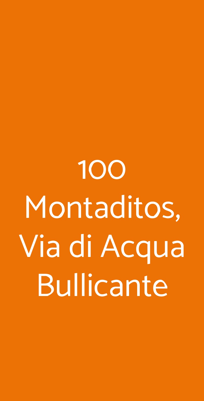 100 Montaditos, Via di Acqua Bullicante Roma menù 1 pagina