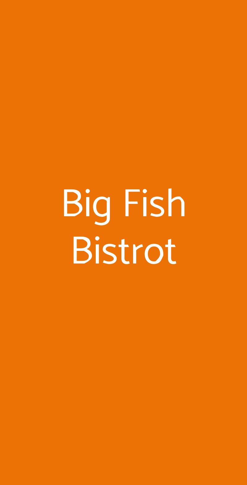 Big Fish Bistrot Genova menù 1 pagina