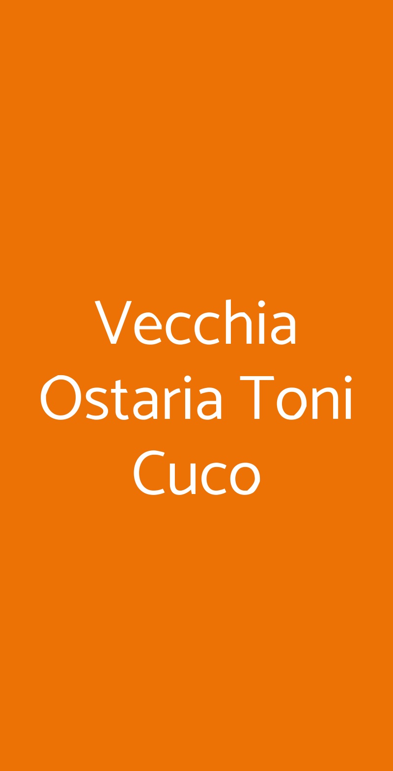 Vecchia Ostaria Toni Cuco Grancona menù 1 pagina