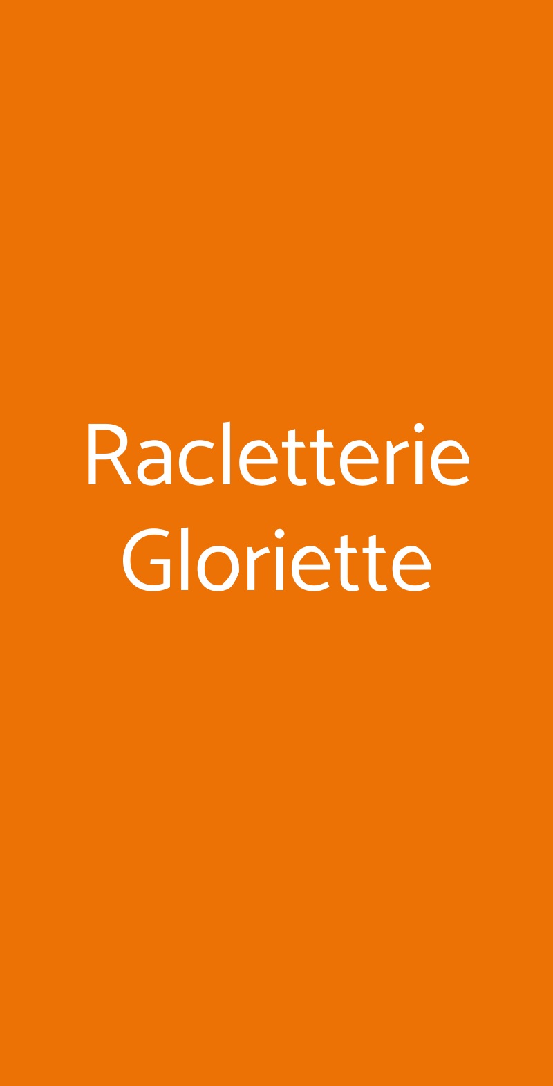 Racletterie Gloriette Genova menù 1 pagina