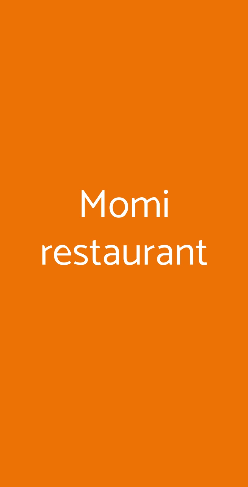 Momi restaurant Nove menù 1 pagina