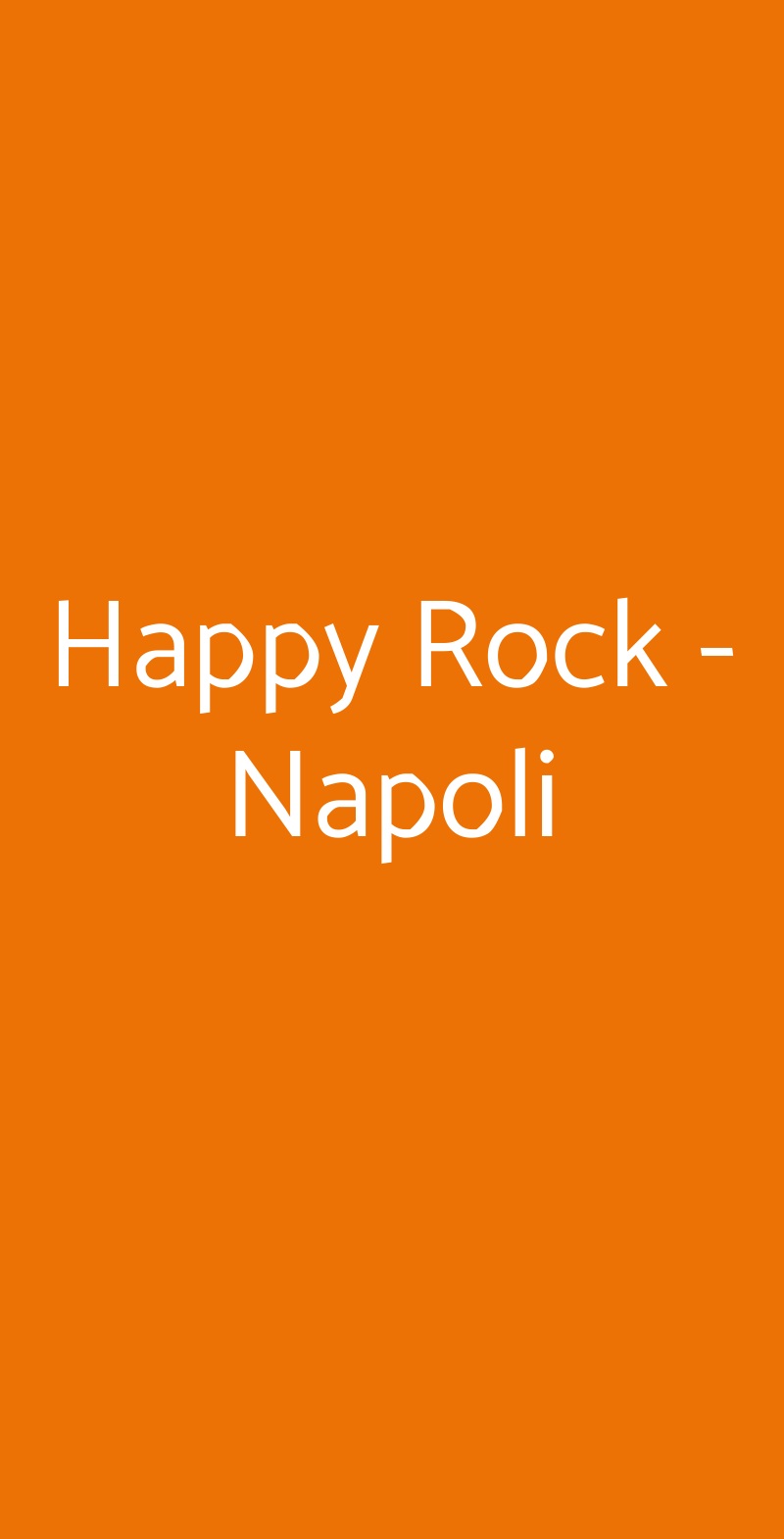 Happy Rock - Napoli Napoli menù 1 pagina