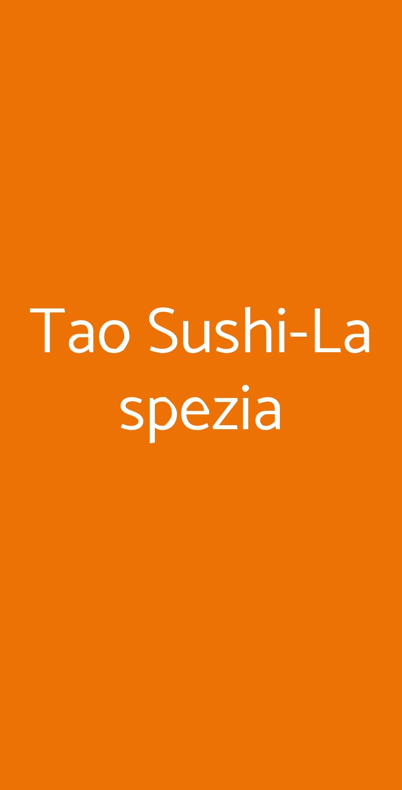 Tao Sushi-La spezia La Spezia menù 1 pagina