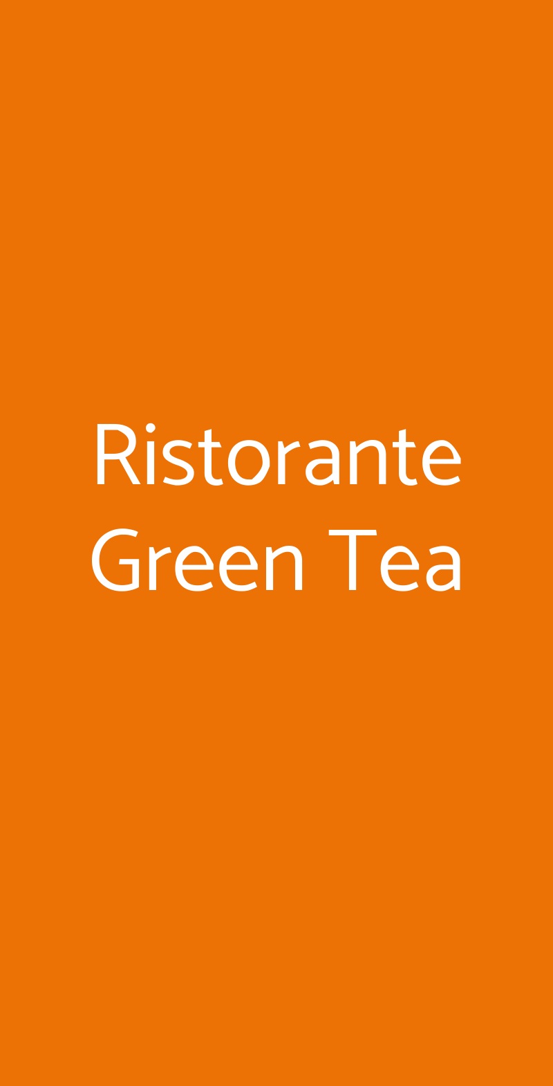 Ristorante Green Tea La Spezia menù 1 pagina