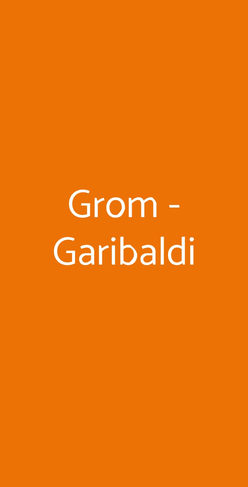 Grom - Garibaldi Torino menù 1 pagina