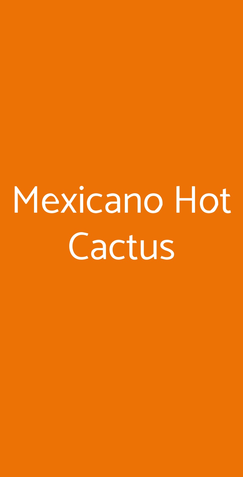 Mexicano Hot Cactus Vicenza menù 1 pagina