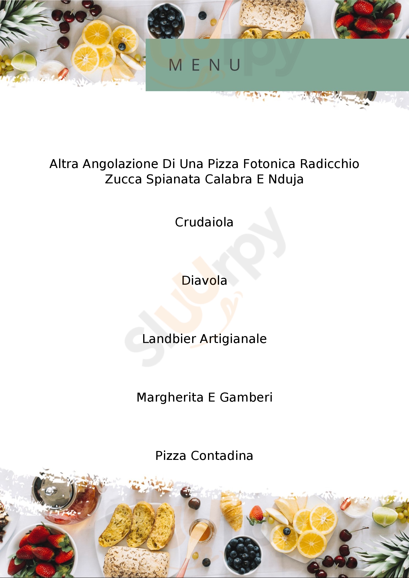Pizzeria Scacciapensieri Bassano del Grappa menù 1 pagina