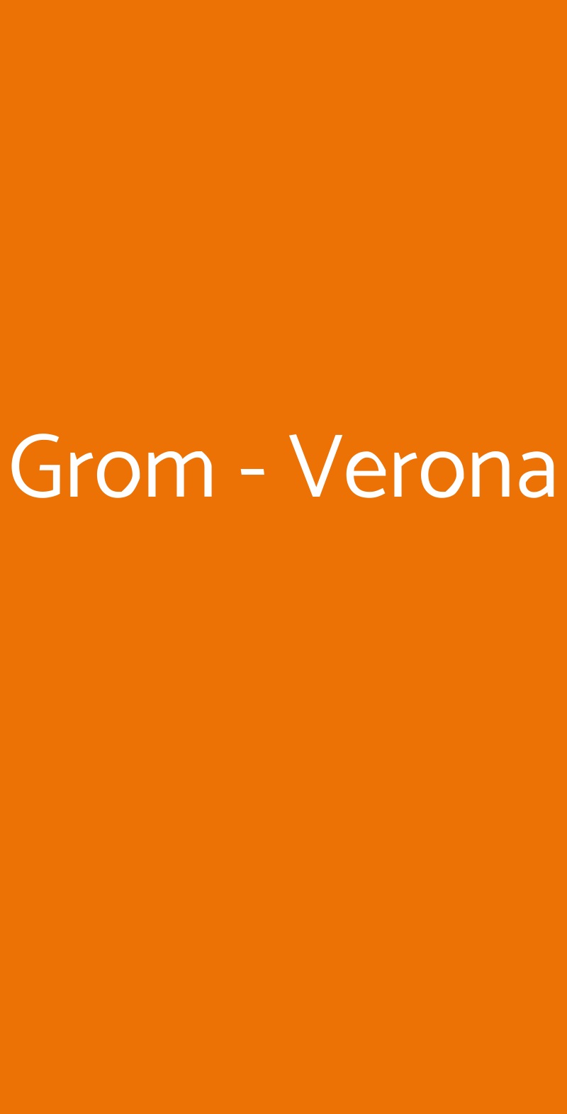 Grom - Verona Verona menù 1 pagina