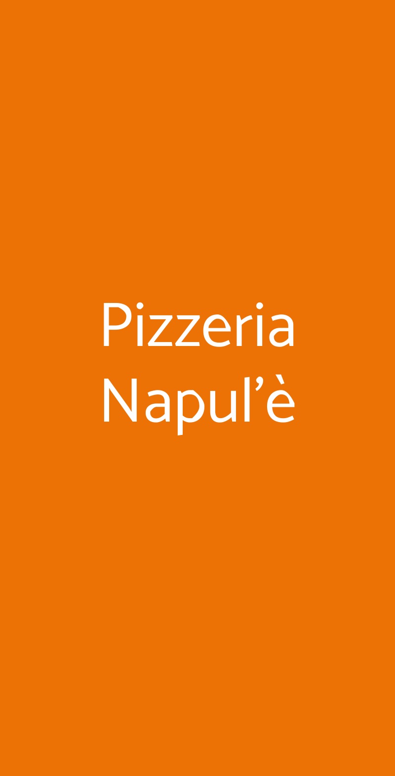 Pizzeria Napul'è Benevento menù 1 pagina