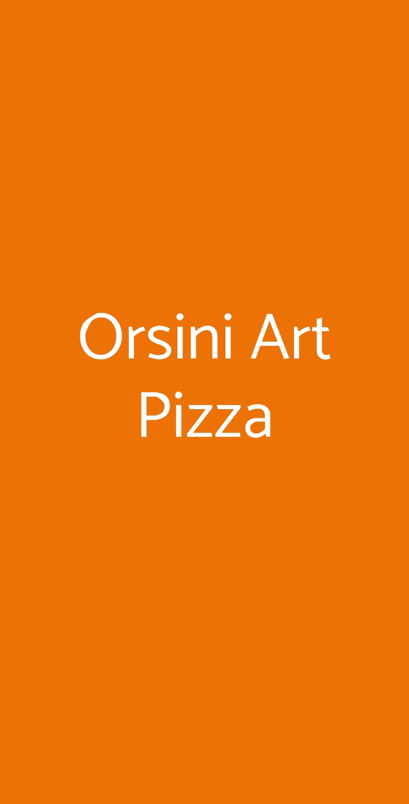 Orsini Art Pizza Benevento menù 1 pagina