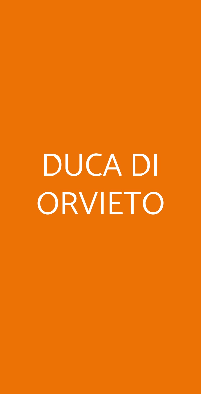 DUCA DI ORVIETO Orvieto menù 1 pagina