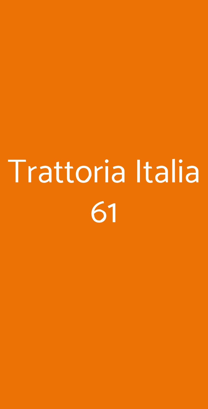 Trattoria Italia 61 Narni menù 1 pagina