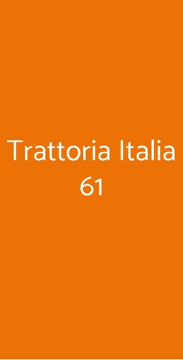 Trattoria Italia 61, Narni