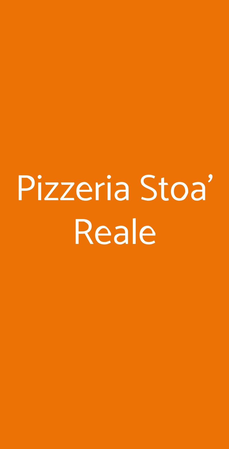 Pizzeria Stoa' Reale Terni menù 1 pagina