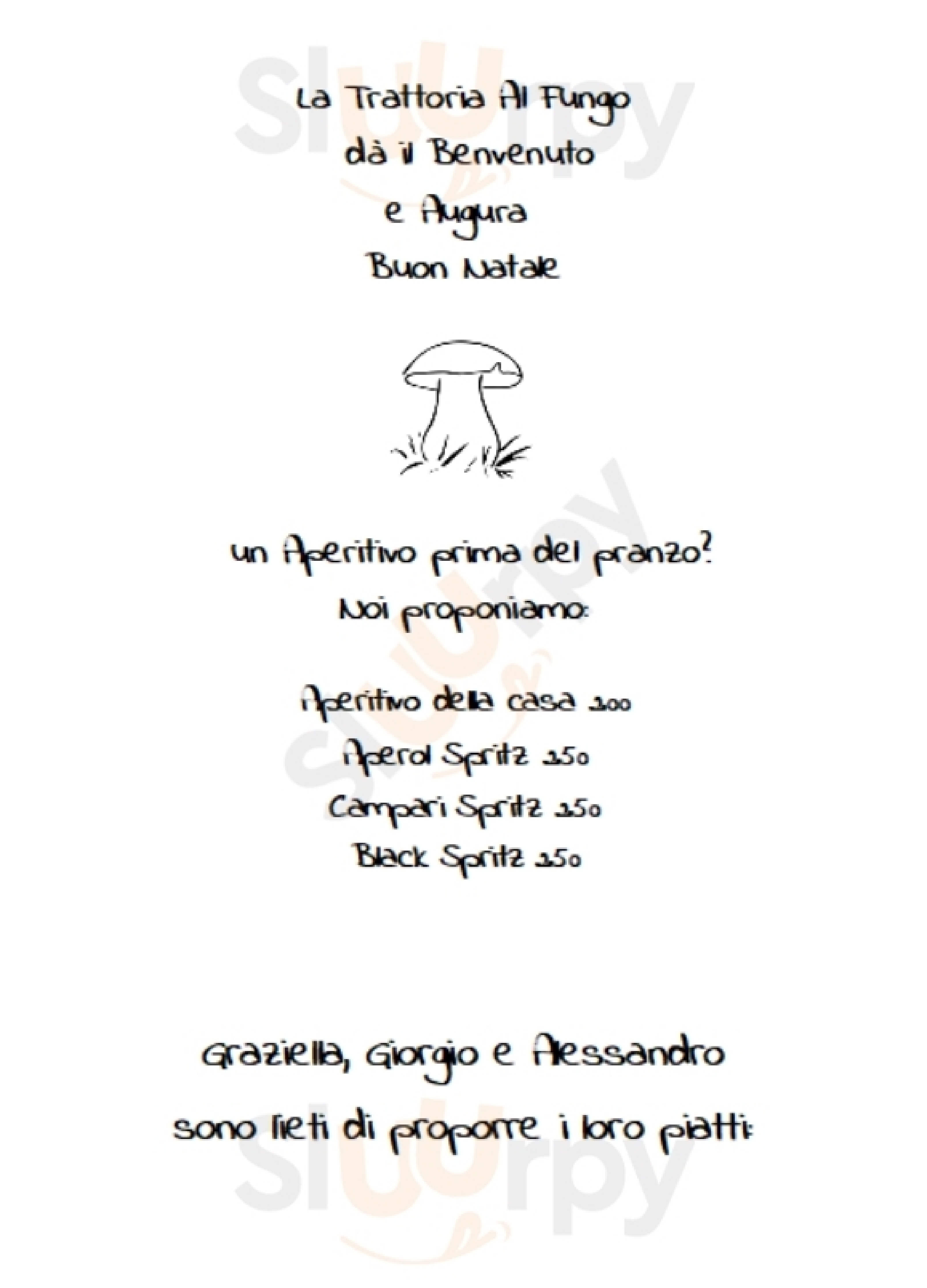 Trattoria Al Fungo Padova menù 1 pagina