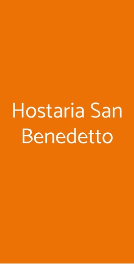 Hostaria San Benedetto, Montagnana