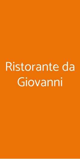 Ristorante Da Giovanni, Campodarsego