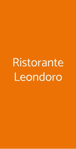 Ristorante Leondoro, Montegrotto Terme