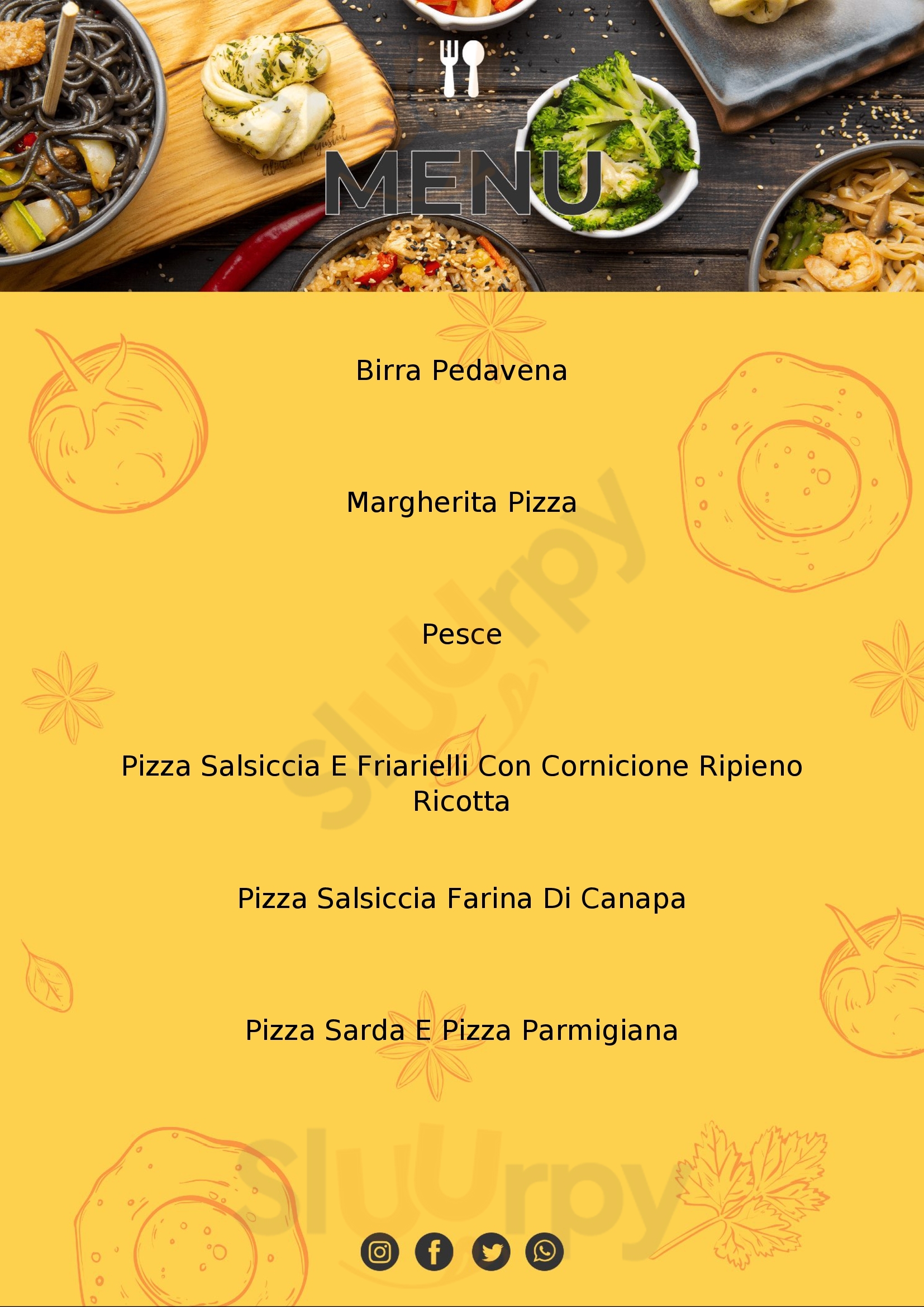 Idea Pizza Padova menù 1 pagina