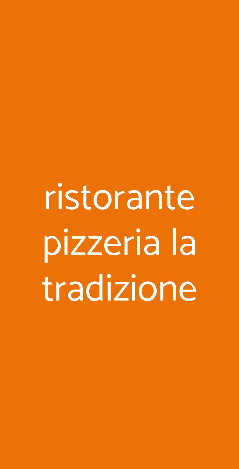 ristorante pizzeria la tradizione Mestrino menù 1 pagina
