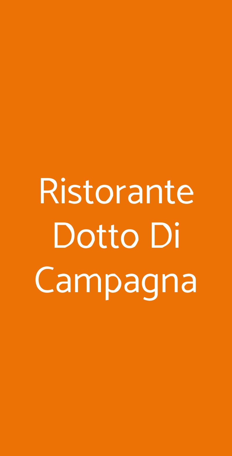 Ristorante Dotto Di Campagna Padova menù 1 pagina