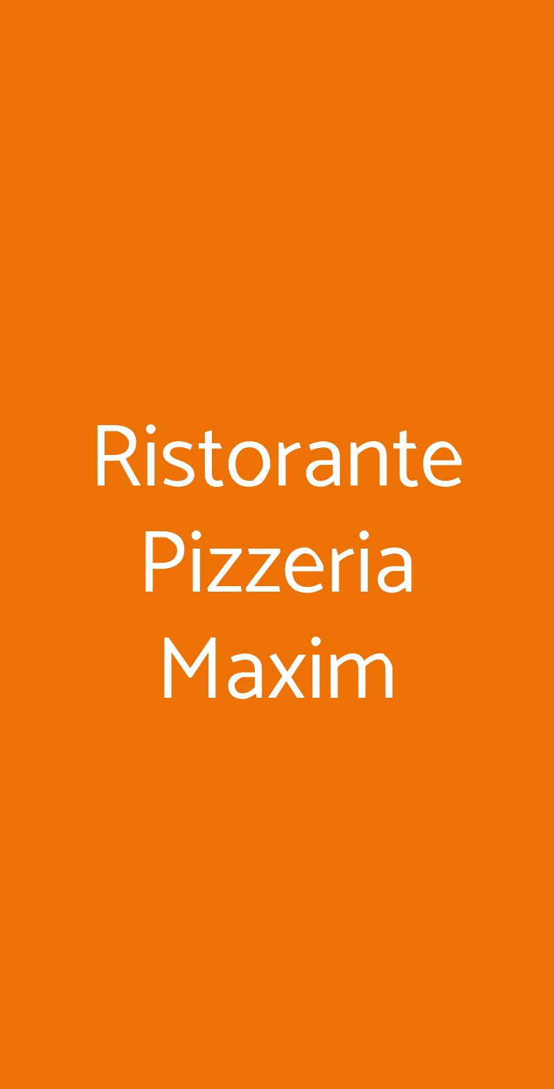 Ristorante Pizzeria Maxim Padova menù 1 pagina