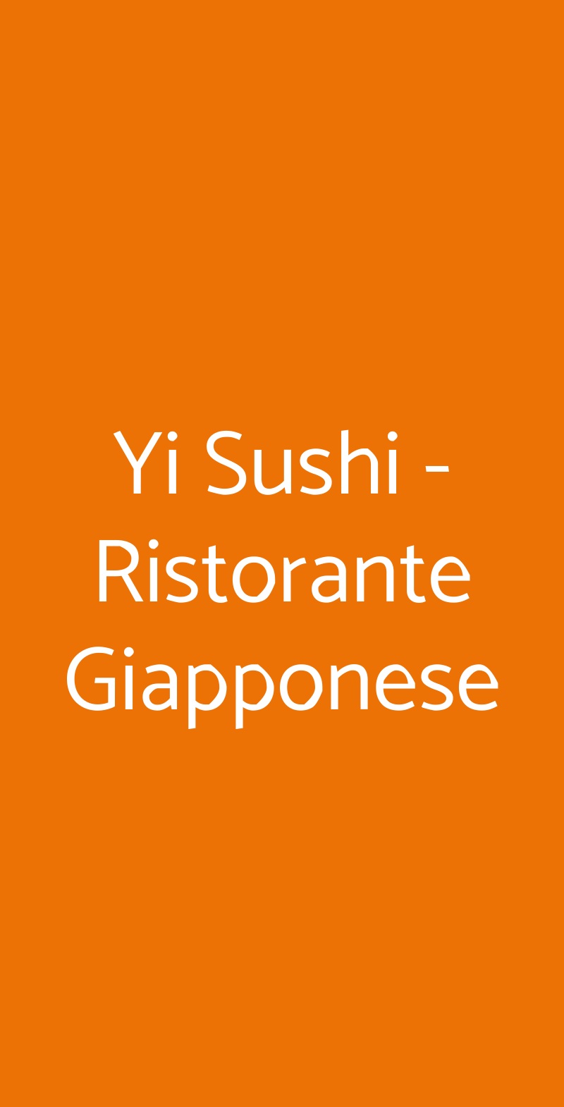Yi Sushi  Abano Terme menù 1 pagina