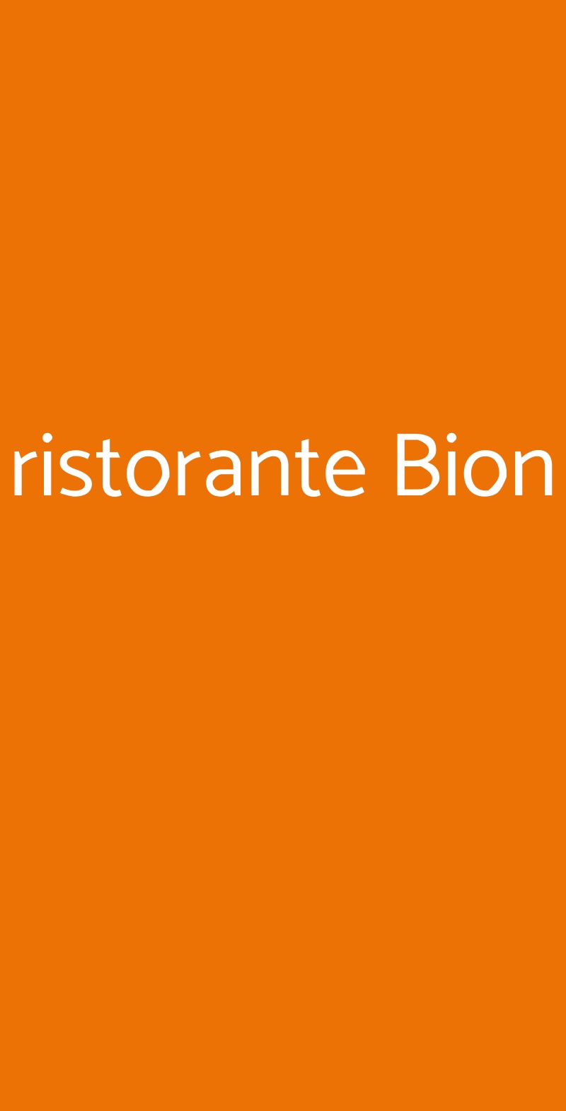 ristorante Bion Padova menù 1 pagina