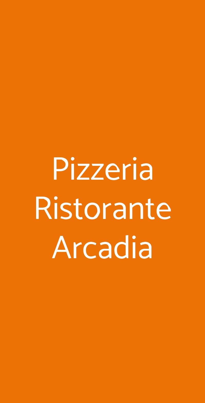 Pizzeria Ristorante Arcadia Este menù 1 pagina