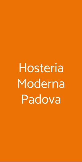 Hosteria Moderna Padova, Padova