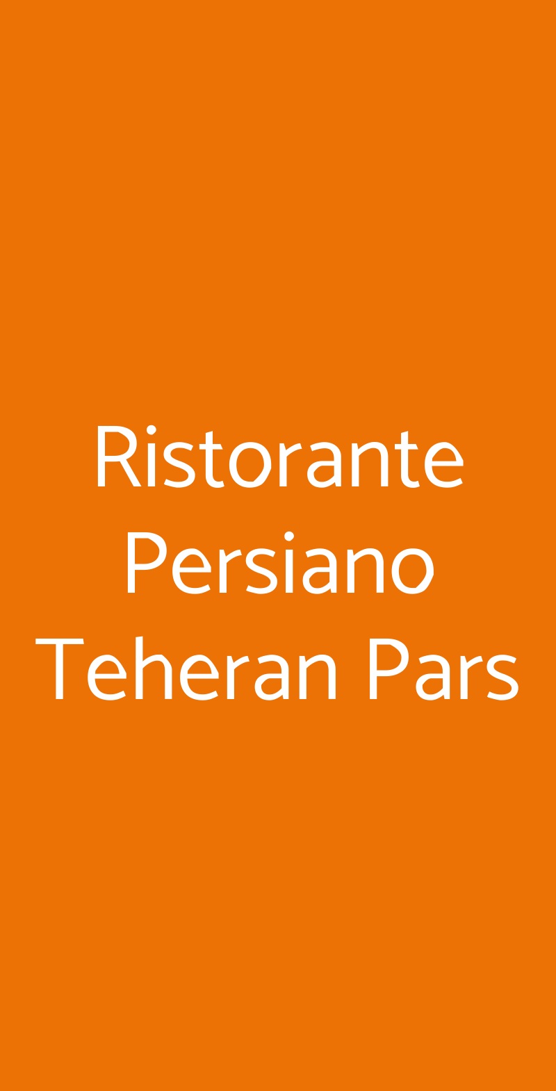 Ristorante Persiano Teheran Pars Abano Terme menù 1 pagina