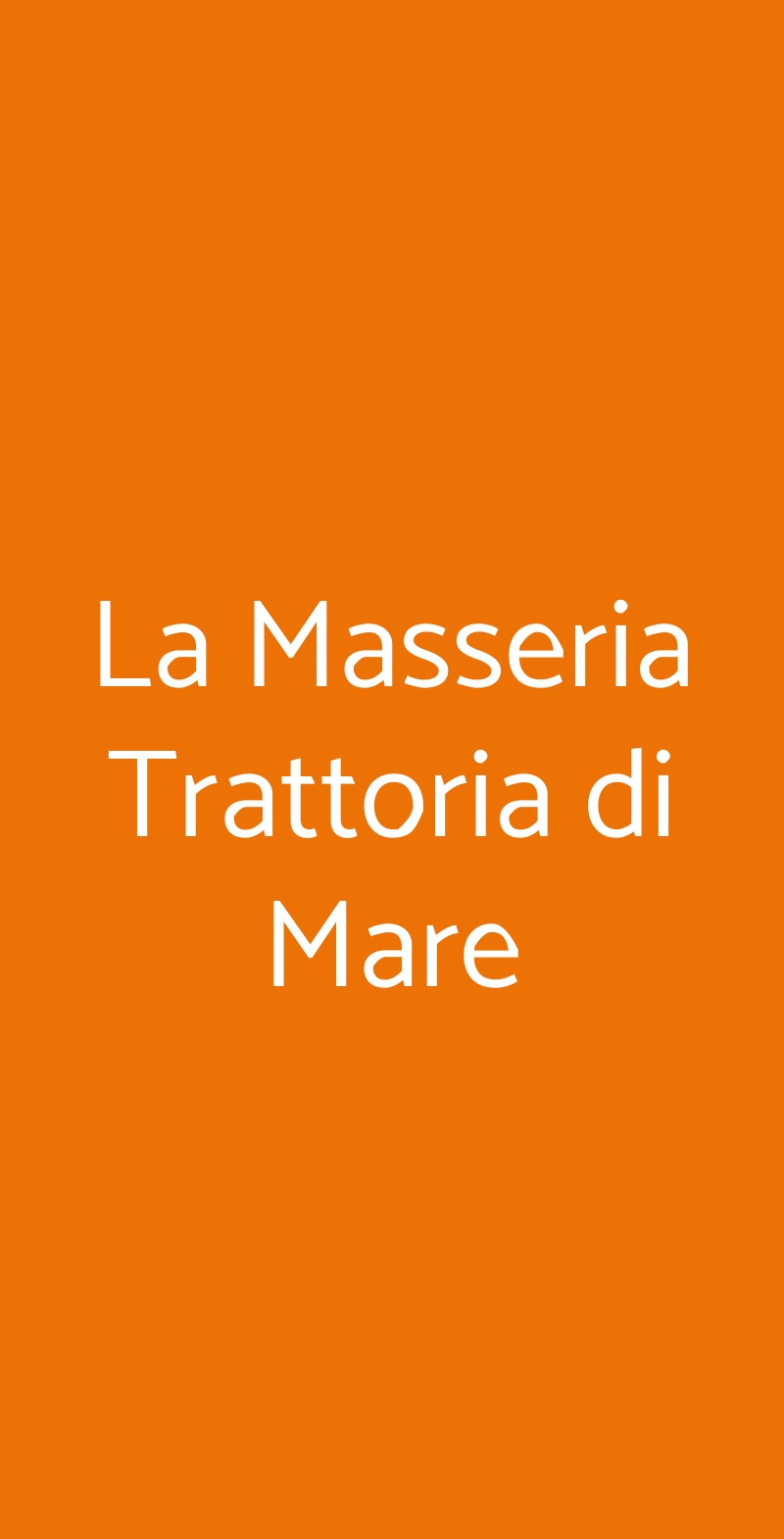La Masseria Trattoria di Mare Masera di Padova menù 1 pagina