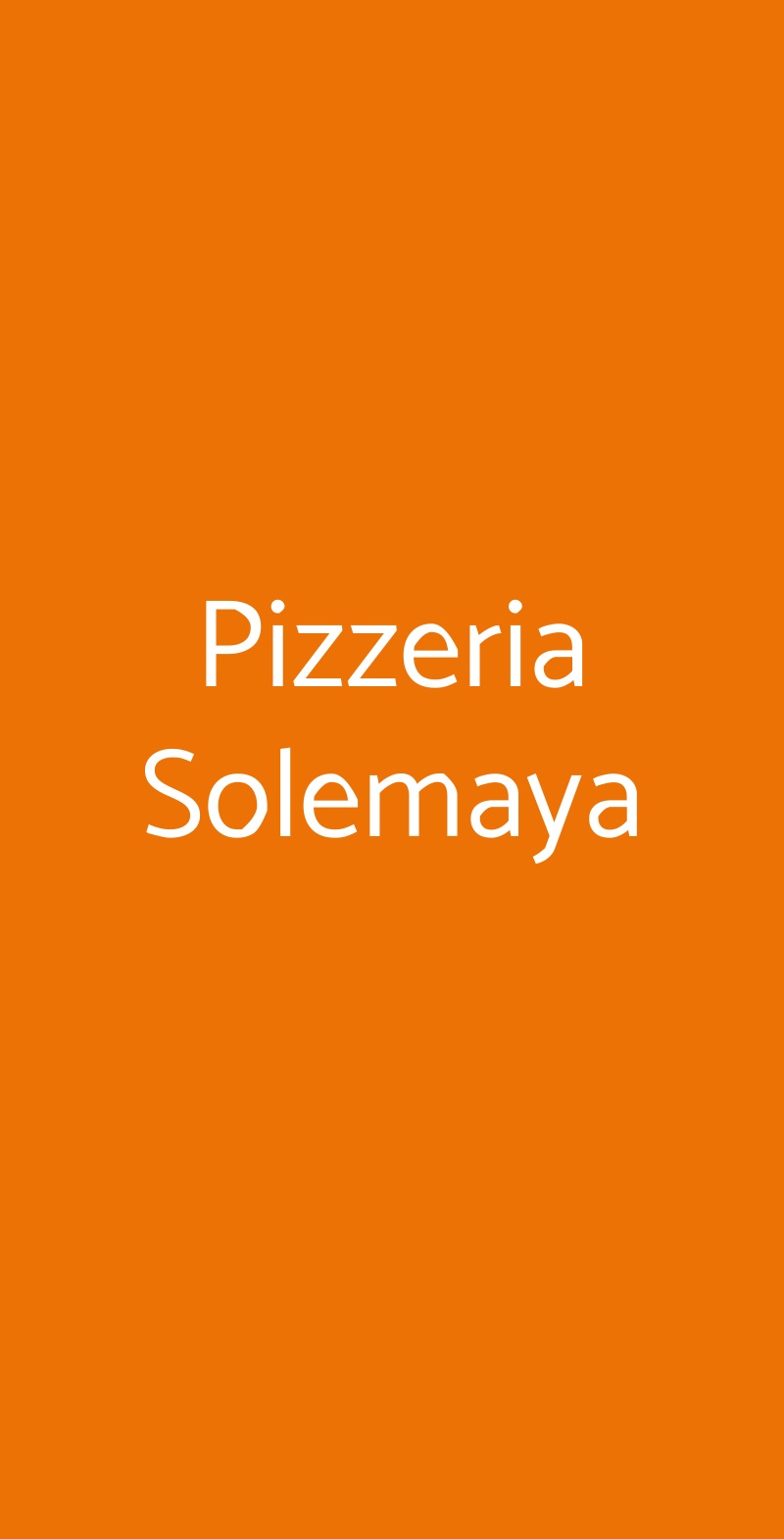 Pizzeria Solemaya Rubano menù 1 pagina