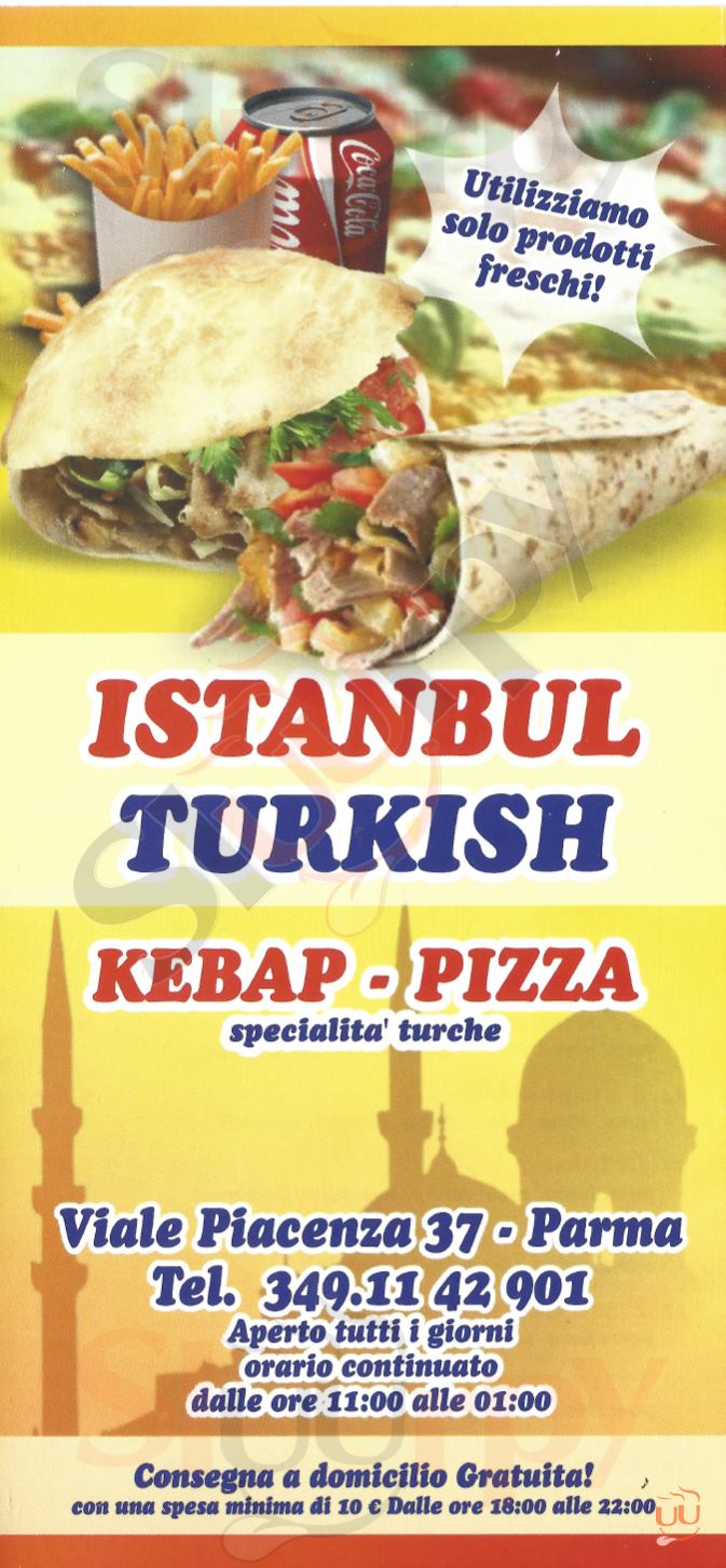 Best Istanbul Pizza & Kebap Parma menù 1 pagina