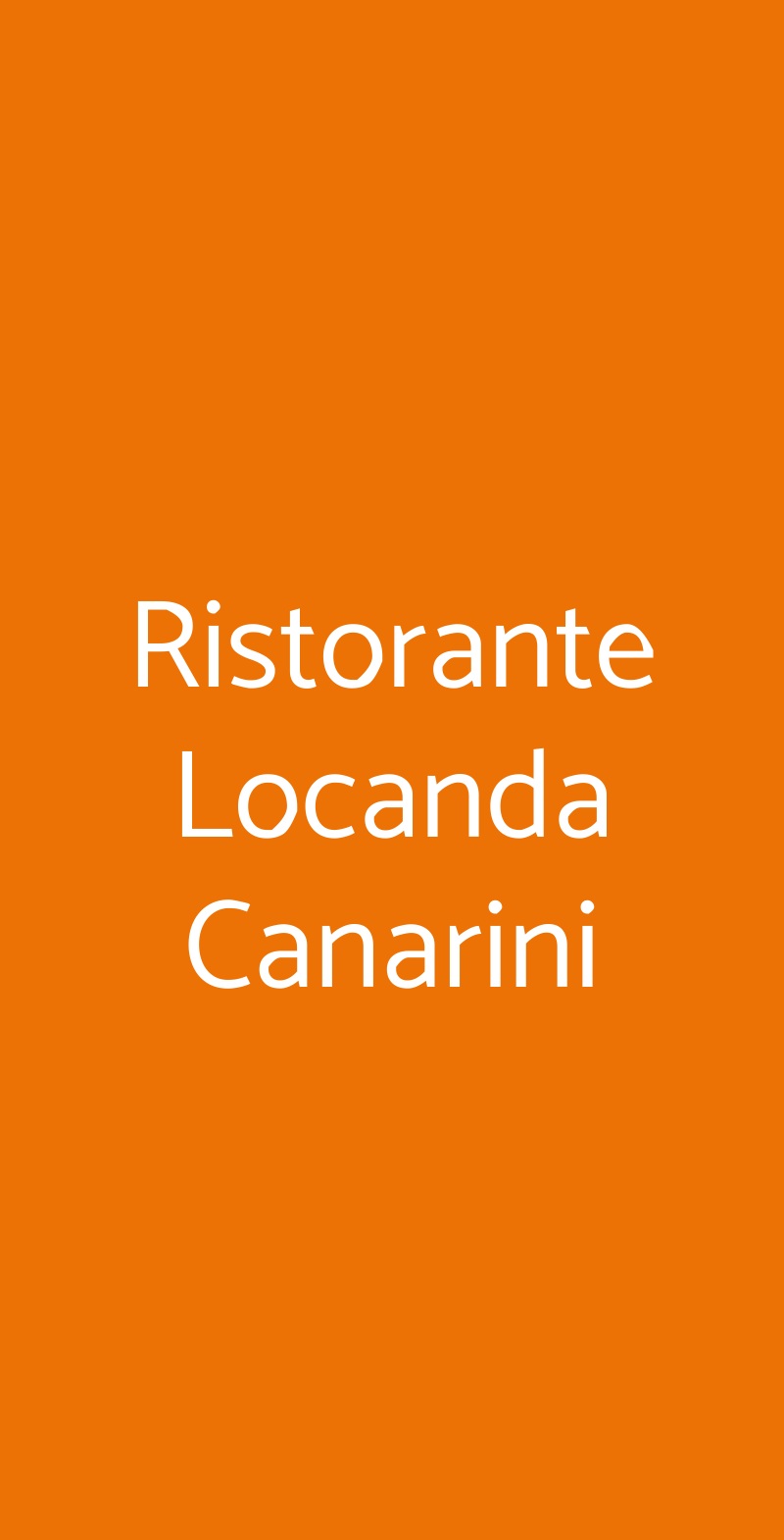 Ristorante Locanda Canarini Borgoricco menù 1 pagina