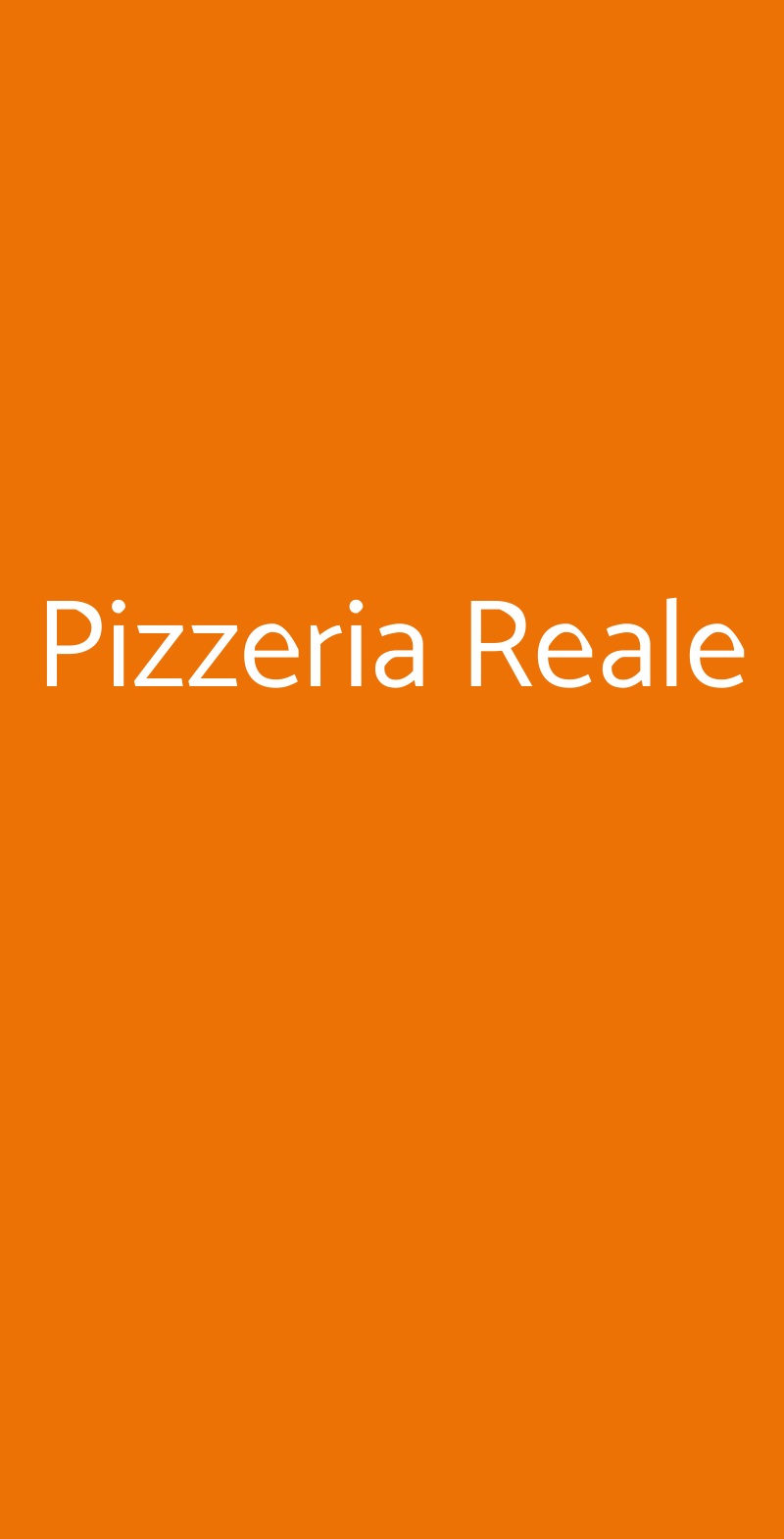 Pizzeria Reale Trani menù 1 pagina