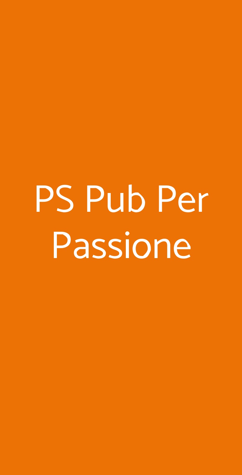 PS Pub Per Passione San Giorgio delle Pertiche menù 1 pagina