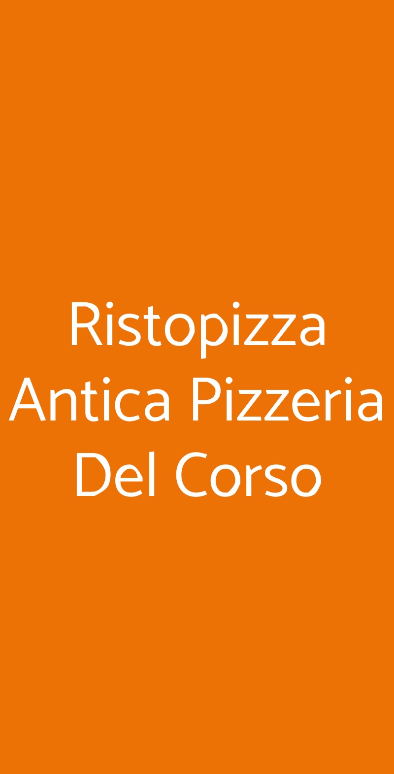 Ristopizza Antica Pizzeria Del Corso Barletta menù 1 pagina