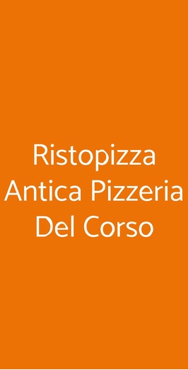 Ristopizza Antica Pizzeria Del Corso, Barletta
