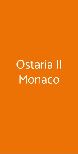 Ostaria Il Monaco